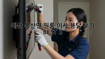 예산 봉산면 원룸 이사, 용달 후기 BEST 5
